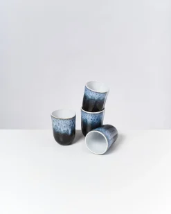 Alcachofra Becher groß schwarzblau 4er-Set