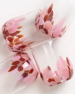 Alegria Glas groß bernstein rosa 4er-Set