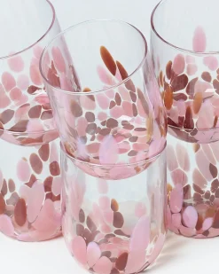 Alegria Glas groß bernstein rosa 6er-Set