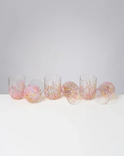 Alegria Glas groß rosa sand 6er-Set