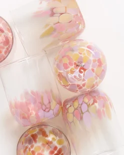 Alegria Glas groß rosa sand 6er-Set