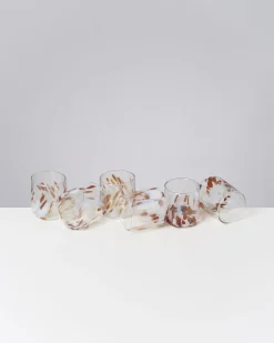 Alegria Glas klein bernstein sand 6er-Set