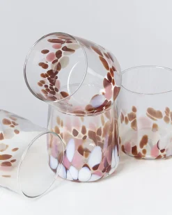 Alegria Glas klein bernstein rosa 4er-Set