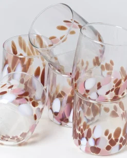 Alegria Glas klein bernstein rosa 6er-Set