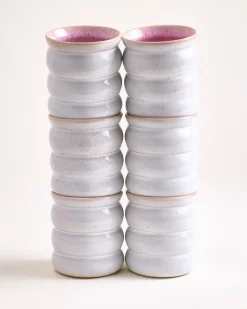 Areia Becher groß bubble rosé 6er-Set