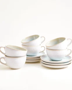 Areia Cappuccinotasse & Untertasse klein classic azur 6er-Set