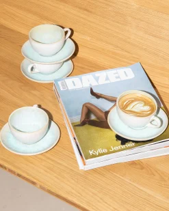 Areia Cappuccinotasse & Untertasse klein classic azur 4er-Set