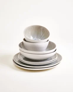 Areia Geschirr-Set grau 8-teilig