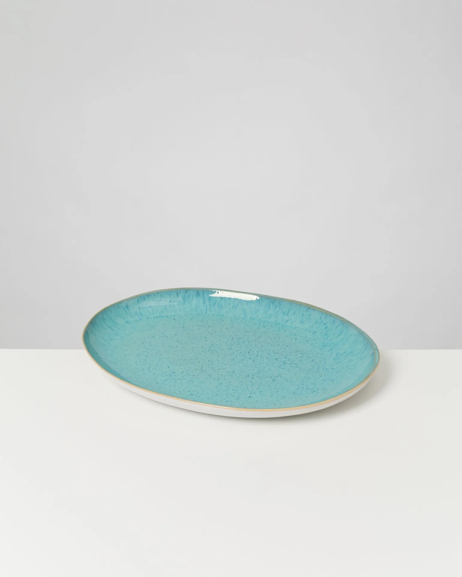 Areia Servierplatte L oval aqua