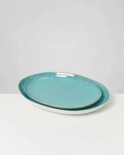 Areia Servierplatte XL oval aqua