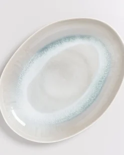 Areia Servierplatte XL oval grau