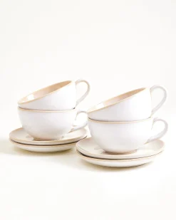 Areia Teetasse & Untertasse groß classic sand 4er-Set
