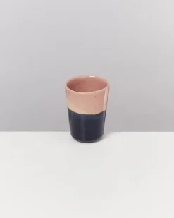 Bica Espressobecher rosa sand dunkelblau 4er-Set