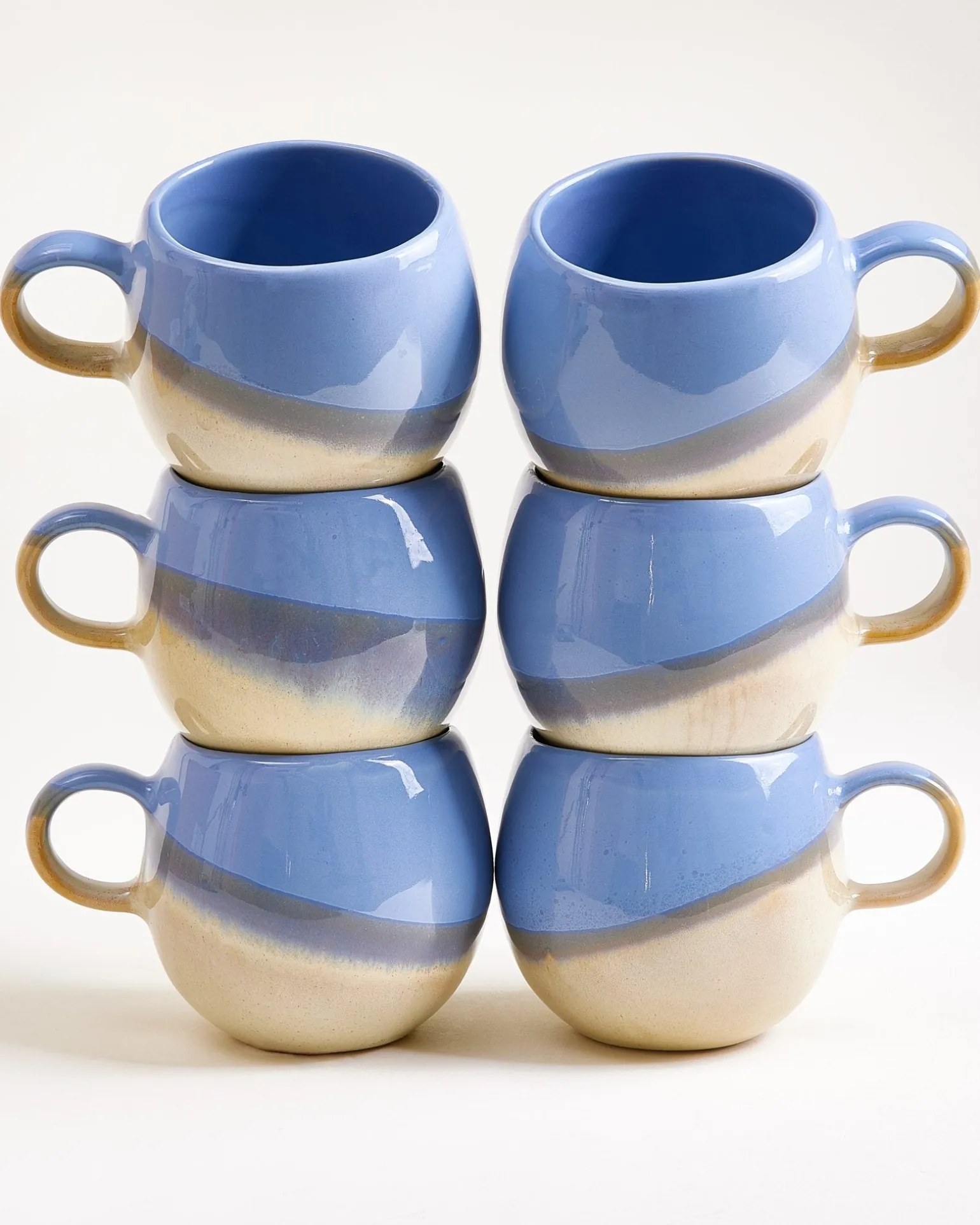 Bica Tasse groß cornflower sand 6er-Set