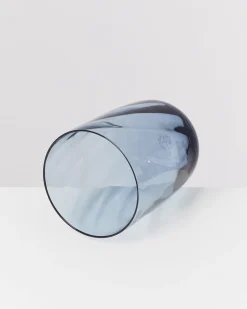 Calma Glas groß swirl blau 4er-Set