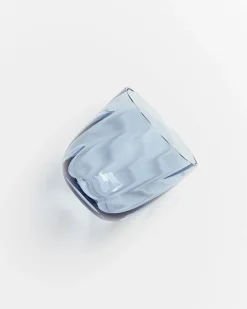 Calma Glas klein swirl blau