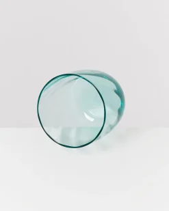 Calma Glas klein swirl grün