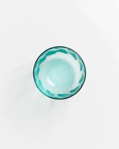 Calma Glas klein swirl grün