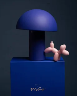 Cogumelo Keramiklampe dunkelblau