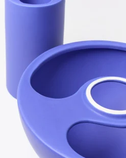 Cogumelo Keramiklampe dunkelblau