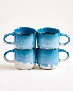 Coimbra Tasse groß türkis 4er-Set