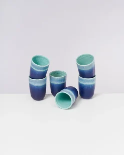 Copa Alto Becher groß türkis dunkelblau 6er-Set