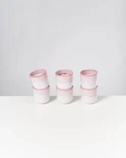 Copa Alto Becher klein rosa weiß 6er-Set