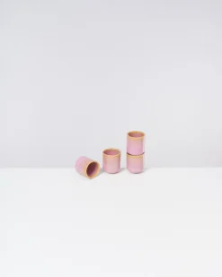 Copa Alto Espressobecher gelb rosé 4er-Set