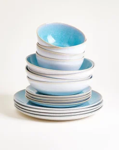 Cordoama Geschirr-Set classic aqua 16-teilig