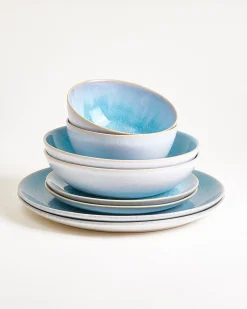 Cordoama Geschirr-Set classic aqua 8-teilig