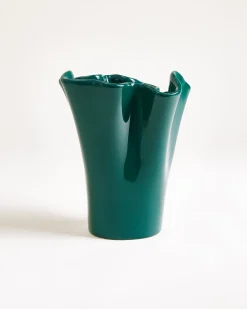 Duna Vase M dunkelgrün