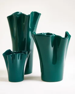 Duna Vase M dunkelgrün