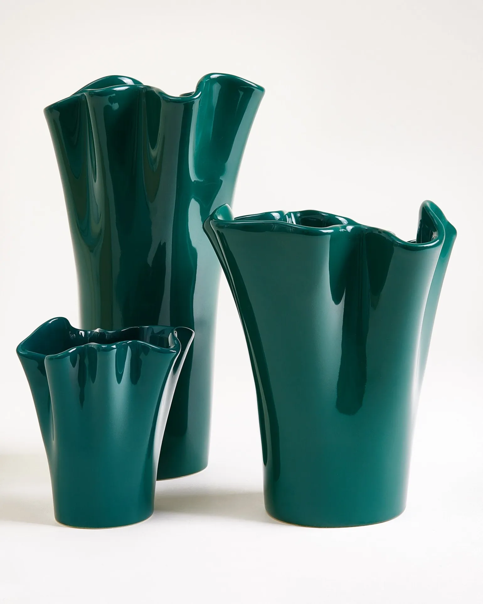 Duna Vase M dunkelgrün