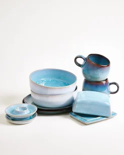 Geschirr-Set Blue Horizon aqua grünblau 9-teilig