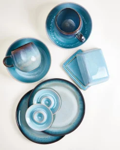 Geschirr-Set Blue Horizon aqua grünblau 9-teilig