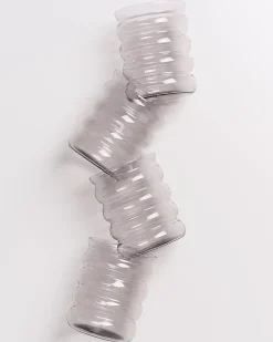 Joia Glas groß bubble grau