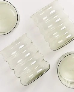 Joia Glas groß bubble smaragd 4er-Set