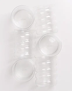 Joia Glas groß bubble transparent 6er-Set
