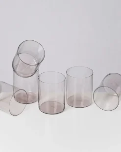 Joia Glas groß grau 6er-Set