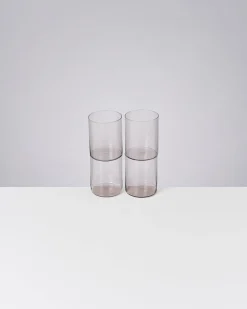 Joia Glas groß grau 4er-Set