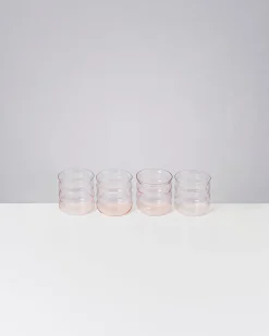 Joia Glas klein bubble rosé 4er-Set