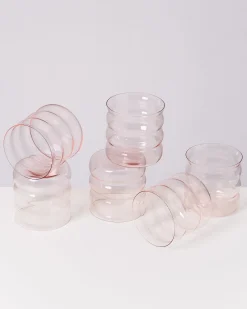 Joia Glas klein bubble rosé 6er-Set