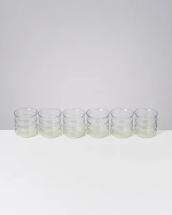 Joia Glas klein bubble smaragd 6er-Set