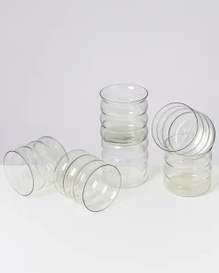 Joia Glas klein bubble smaragd 6er-Set