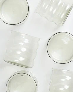 Joia Glas klein bubble smaragd 6er-Set