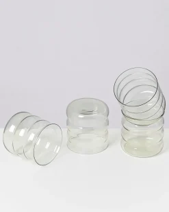 Joia Glas klein bubble smaragd 4er-Set