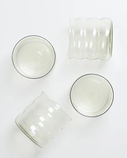 Joia Glas klein bubble smaragd 4er-Set