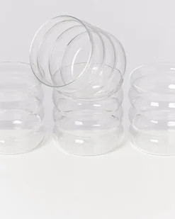 Joia Glas klein bubble transparent 4er-Set