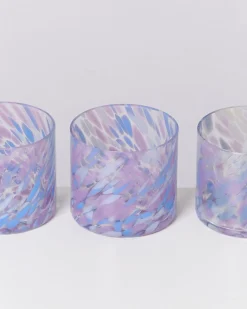 Joia Glas klein drops blau lila
