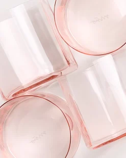 Joia Glas klein flower rosé 4er-Set